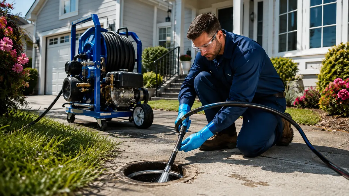 Residential Hydro Jet Drain Cleaning in Greenbrae