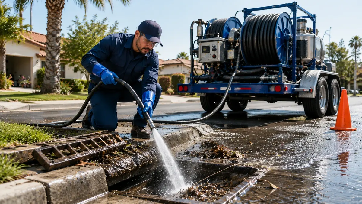 Storm Drain Hydro Jet Cleaning in Greenbrae